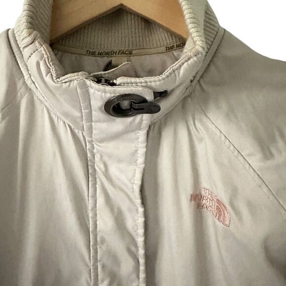 The North Face Women's Cream Full Zip Snap Polyester Bomber Jacket Size S - Picture 7 of 10
